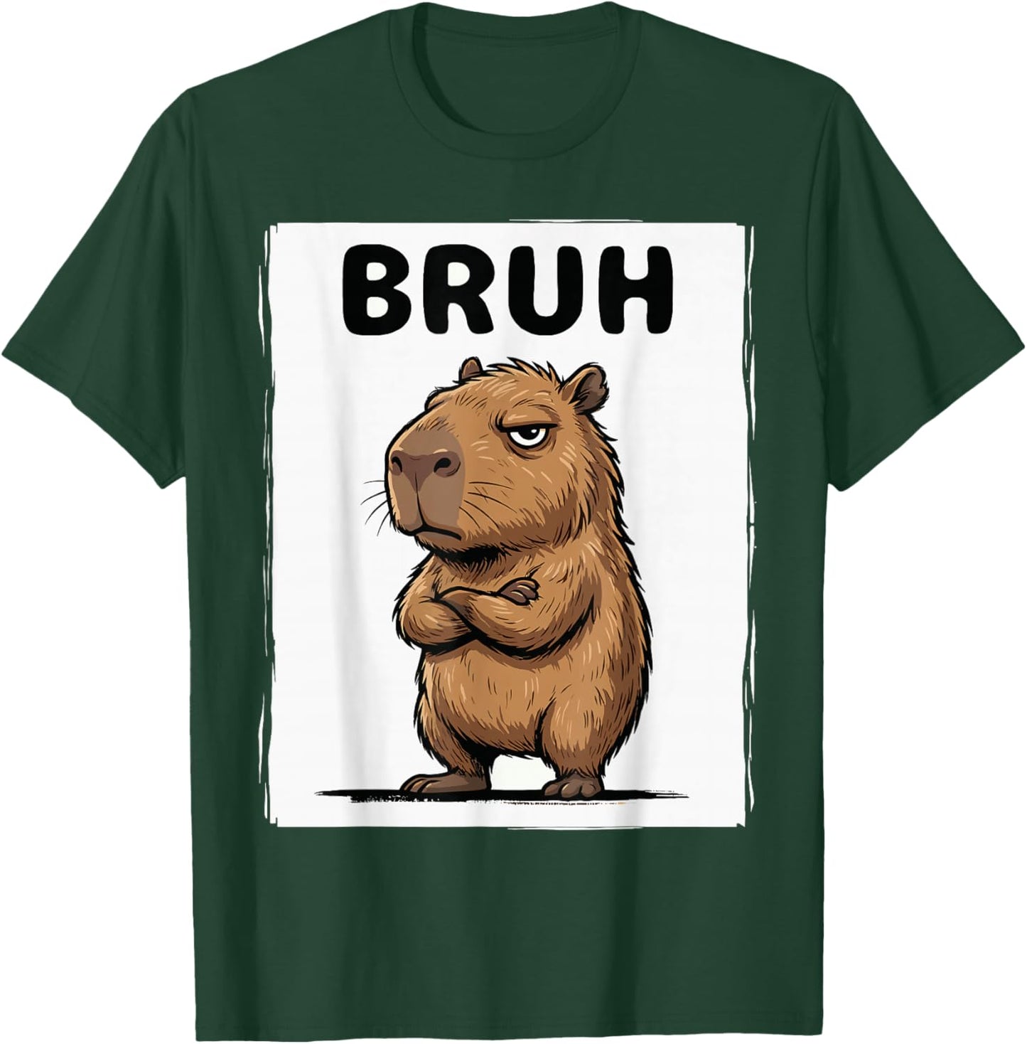 Cool Bruh Capybara Men Women Kids Teens Funny Capybara T-Shirt - T-Shirt | Forest