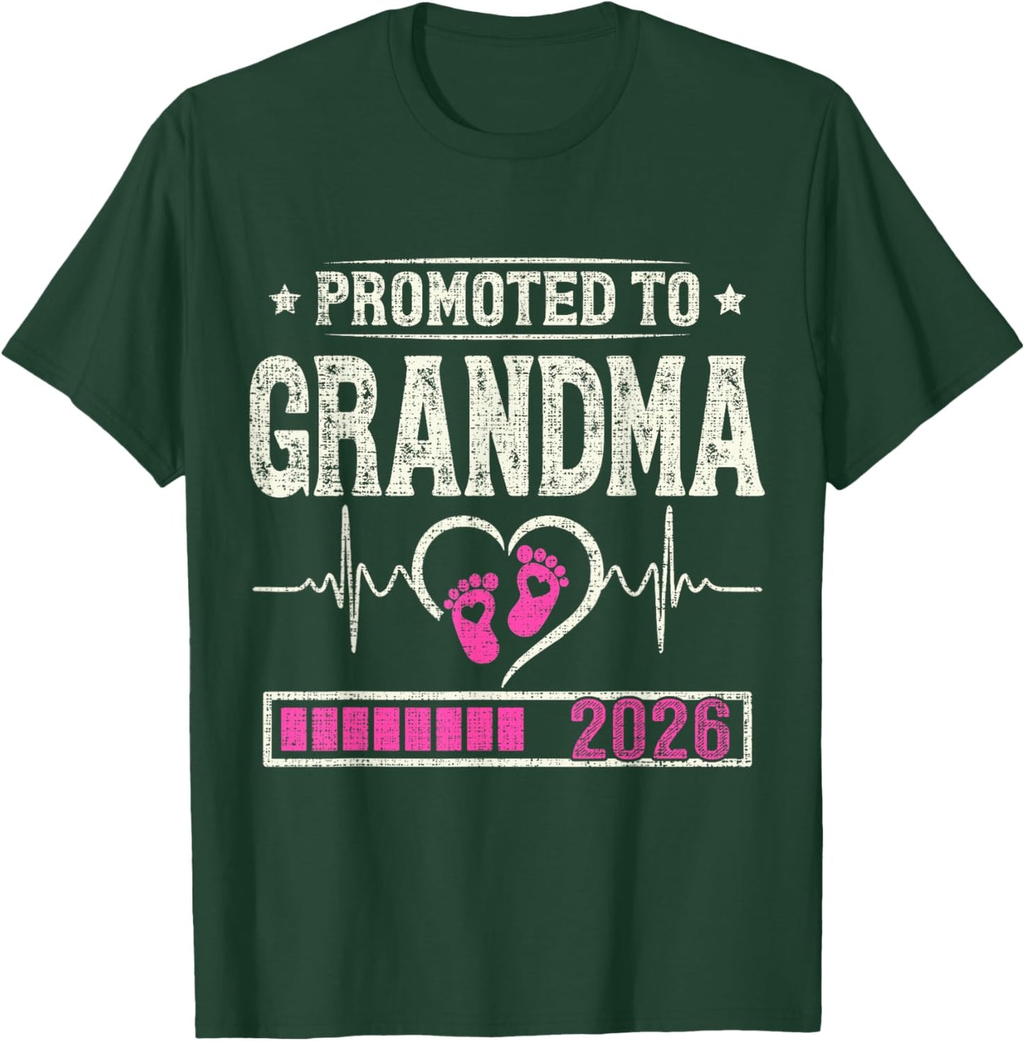 Promoted to Grandma 2026 Expecting Baby Soon to Be Grandma T-Shirt - T-Shirt | Forest