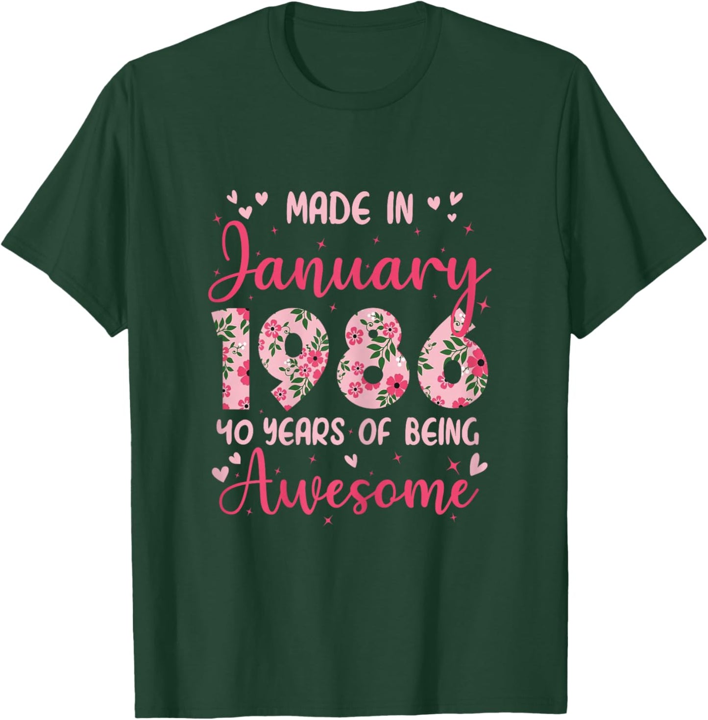 January 1986 Cool 40th Birthday Gift T-Shirt - T-Shirt | Forest