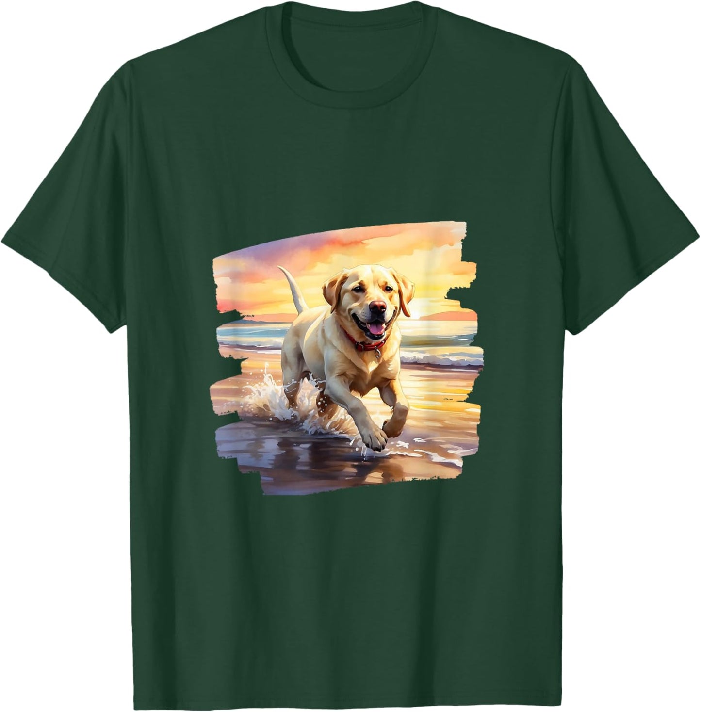 Labrador On The Beach, Lab, Dog, Labrador Puppy T-Shirt - T-Shirt | Forest