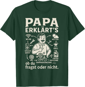 Papa Geschenk Papa Vatertag Shirt Herren Lustig Papa T-Shirt - T-Shirt | Forest