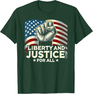 Liberty and Justice for all patriotic T-Shirt - T-Shirt | Forest