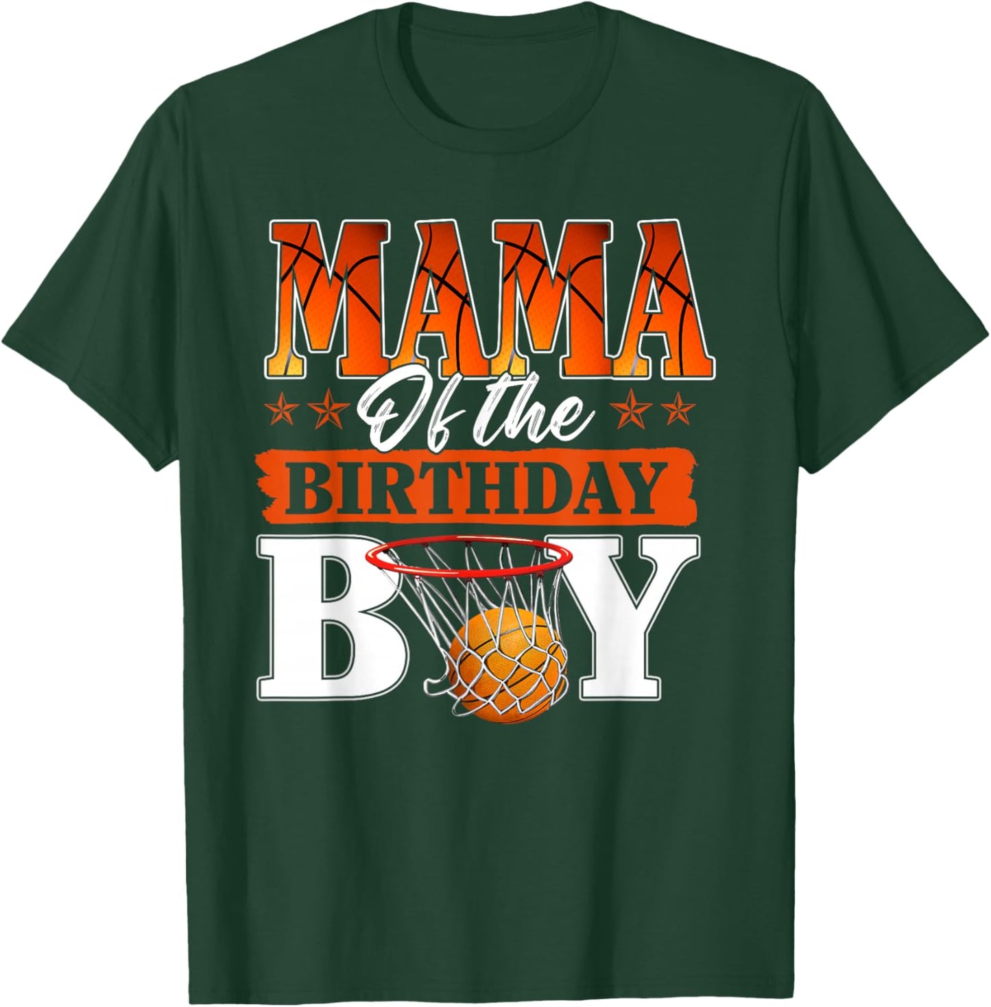 Basketball Mama of The Birthday Boy Family Matching T-Shirt - T-Shirt | Forest