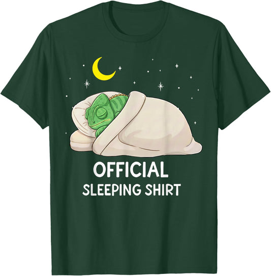 Funny Chameleon Official Sleepshirt Pajama Zoo Boys Girls T-Shirt - T-Shirt | Forest