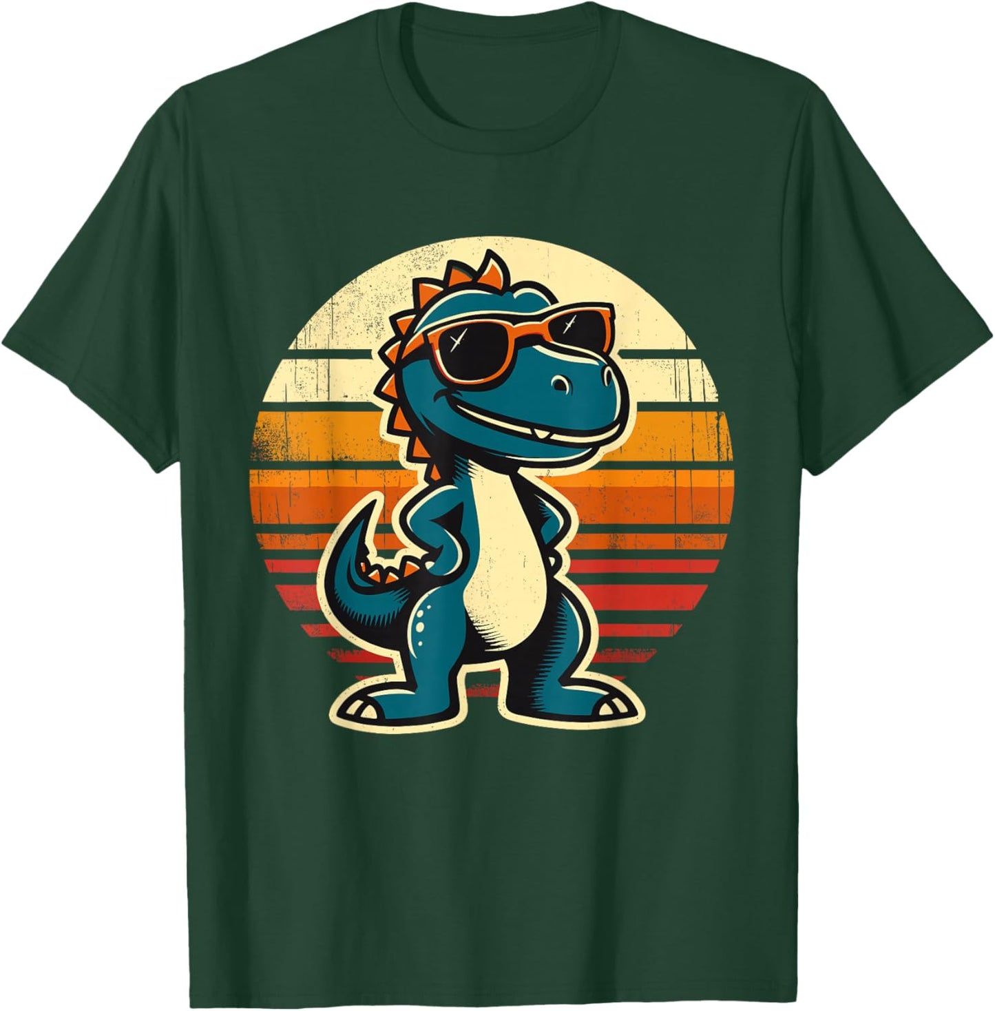 Dinosaur T-Rex Retro Funny Dinosaur T-Shirt - T-Shirt | Forest