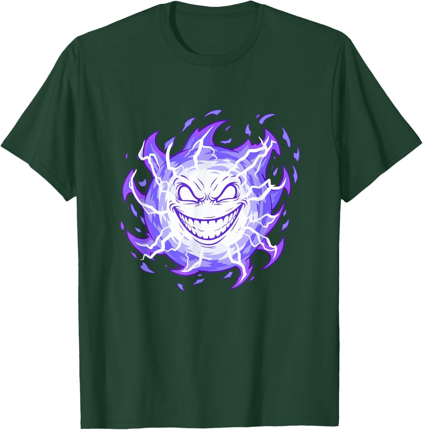 Electric Evil Smiling Spirit Halloween Horror T-Shirt - T-Shirt | Forest