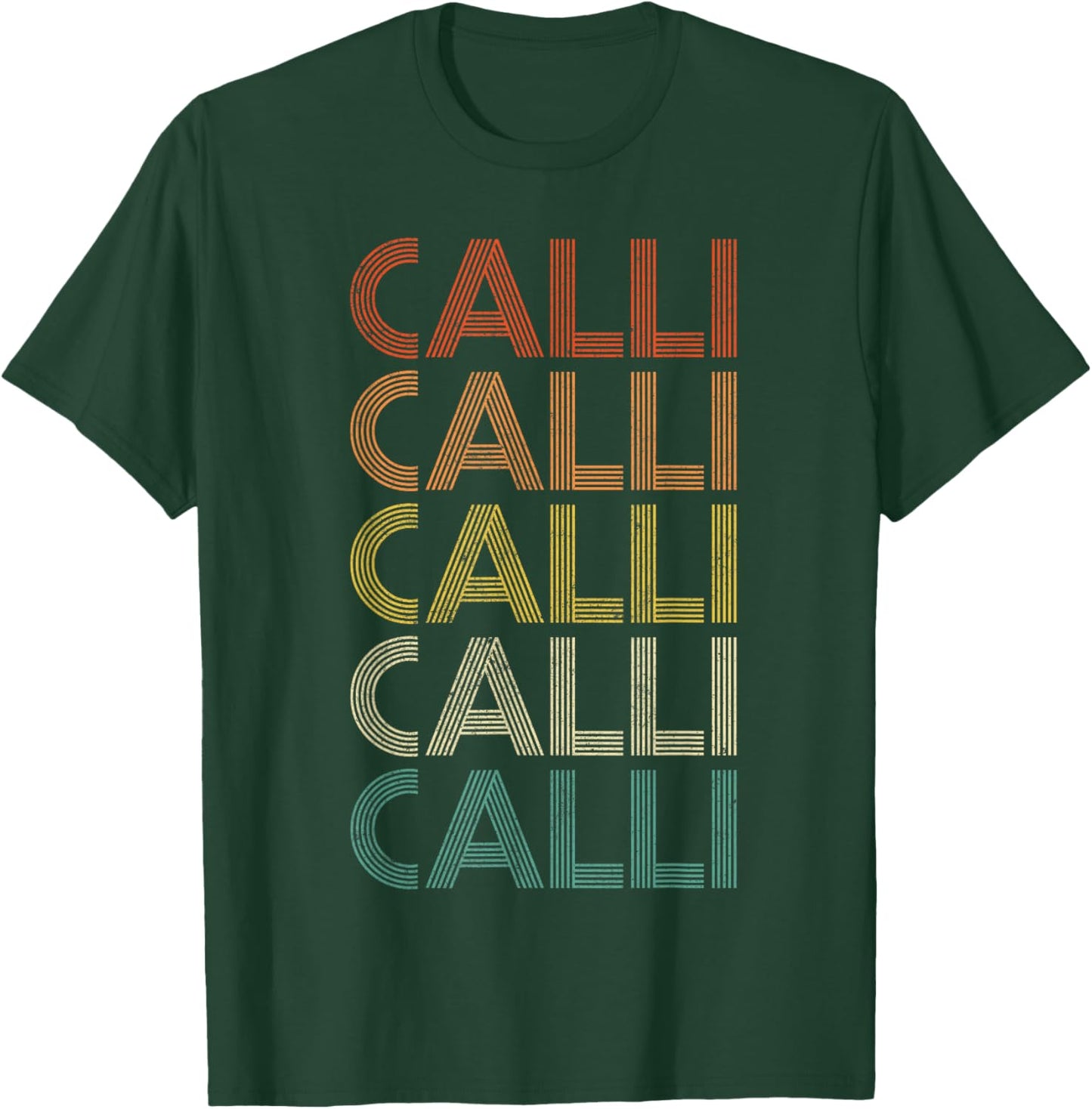 Calli Vintage Retro T-Shirt - T-Shirt | Forest