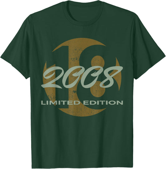 18th Birthday Girl boy 18 Years 2008 Funny Gift T-Shirt - T-Shirt | Forest