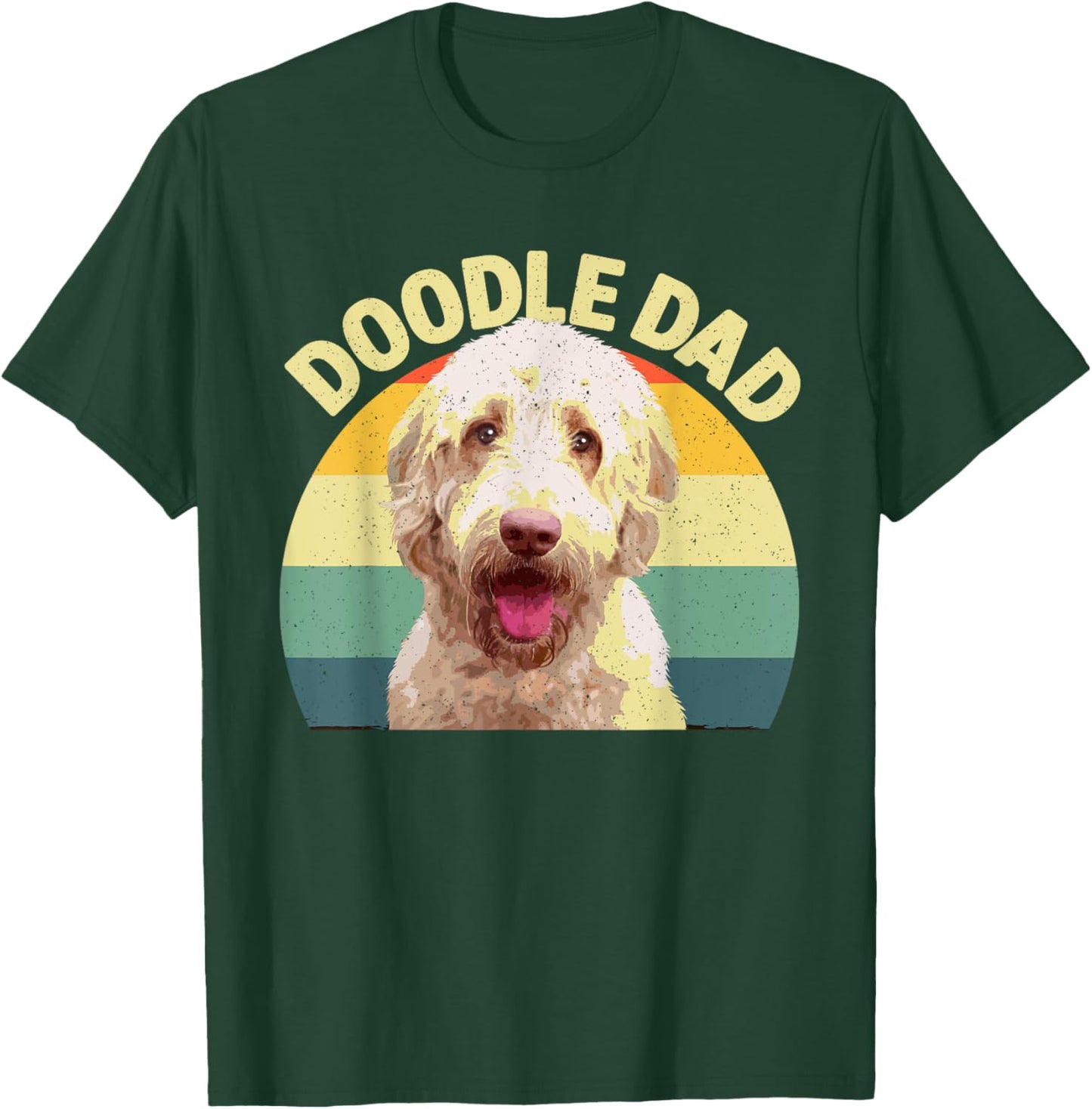 Funny Doodle Dad Art Papa Daddy Goldendoodle Lover T-Shirt - T-Shirt | Forest