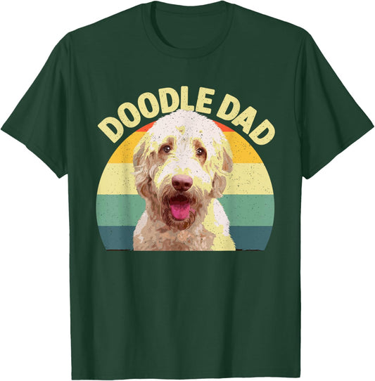Funny Doodle Dad Art Papa Daddy Goldendoodle Lover T-Shirt - T-Shirt | Forest
