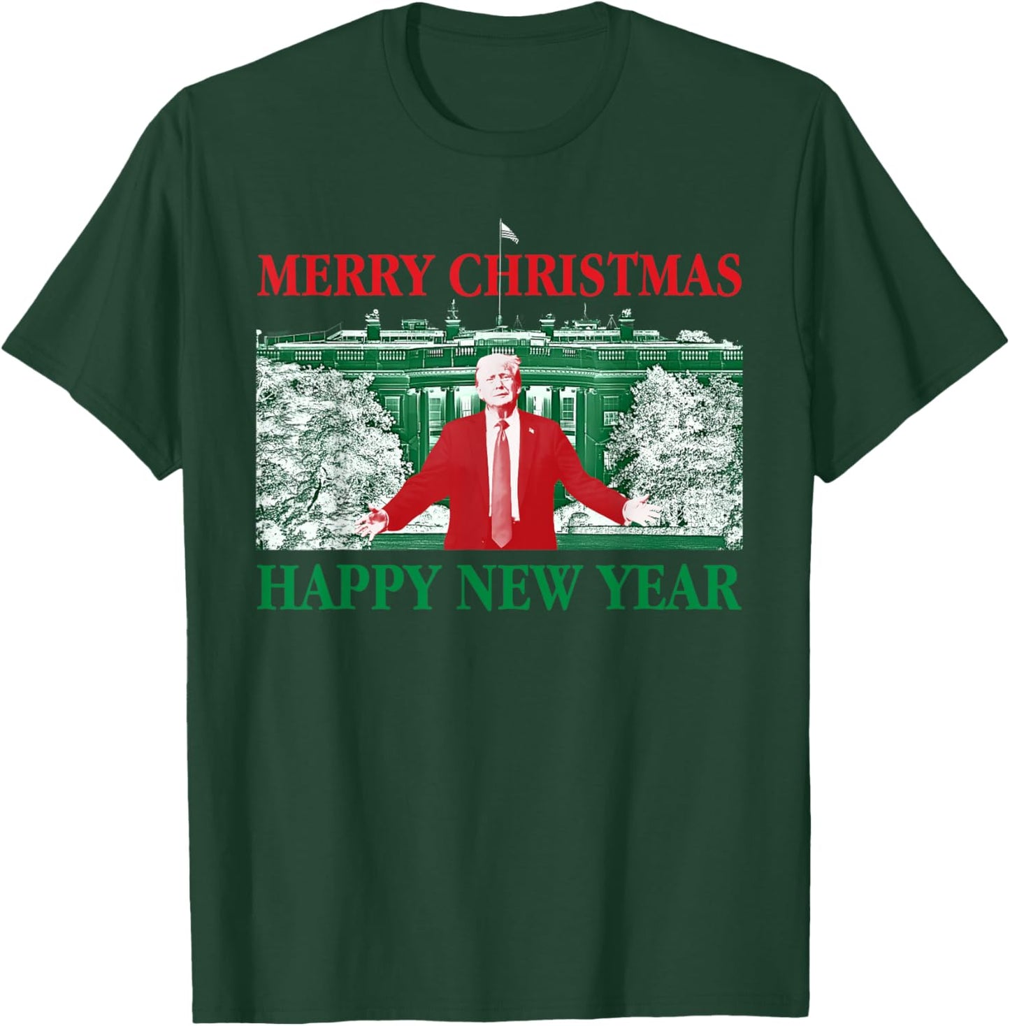 47th President Merry Christmas Xmas Happy New Year 2025 2026 T-Shirt - T-Shirt | Forest