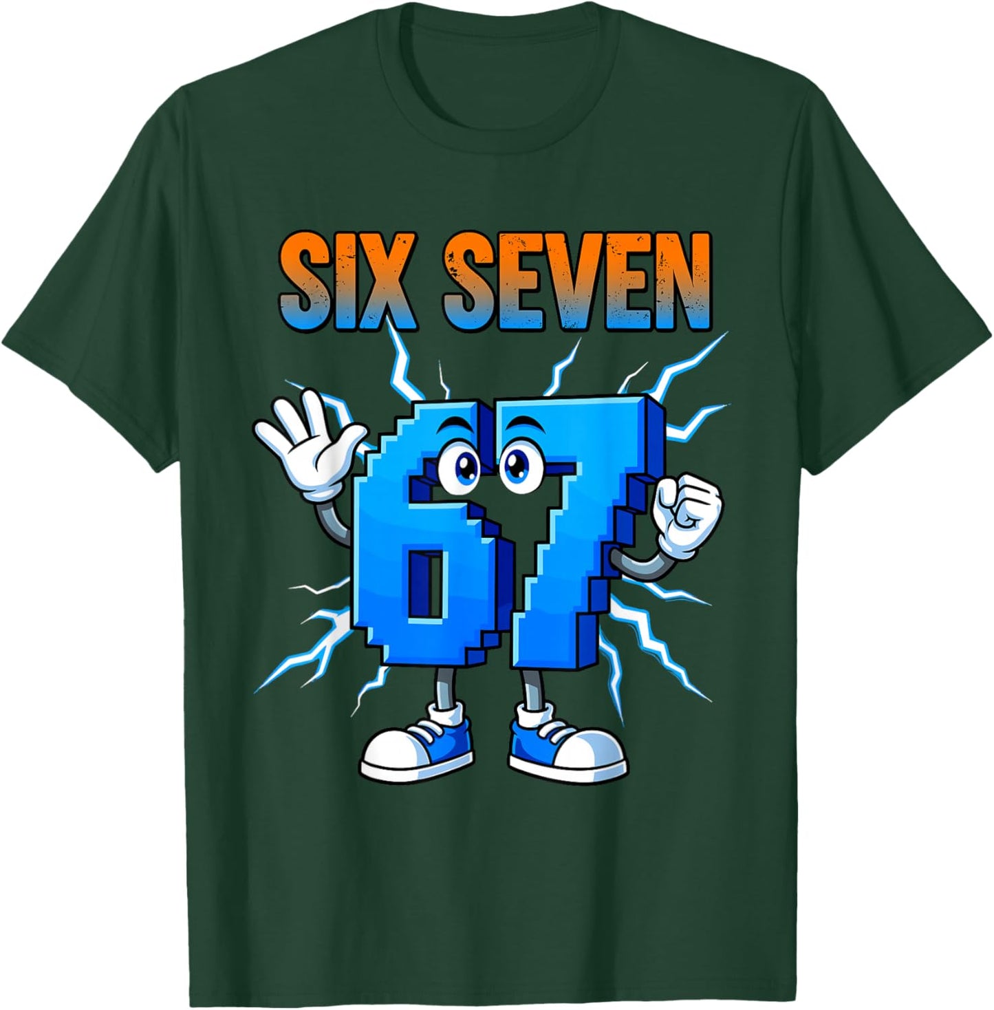67 Gen Alpha Six Seven Italian 6 7 Brainrot Player Meme T-Shirt - T-Shirt | Forest