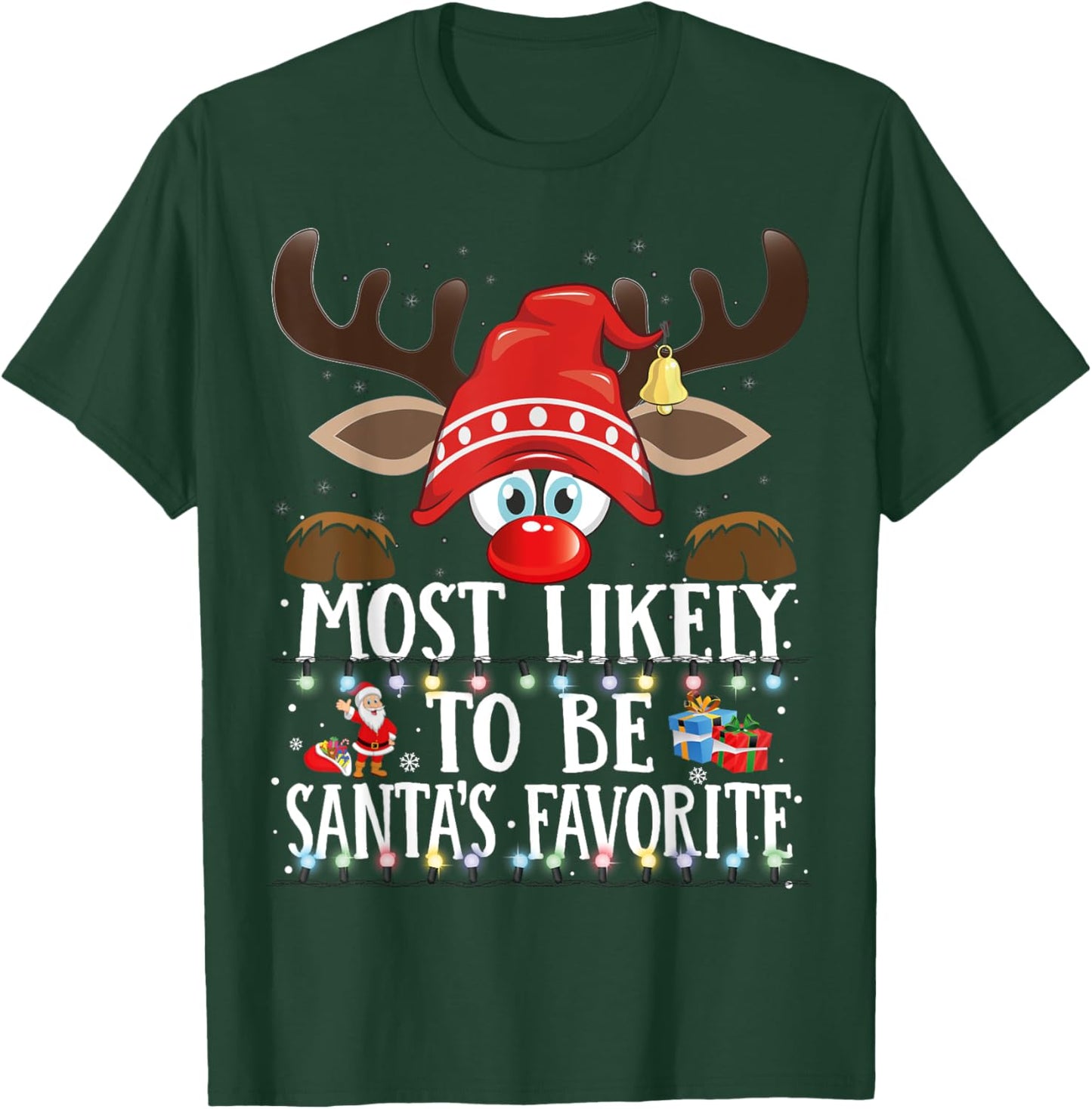 Christmas Matching Most Likely To Be Santa’s Favorite PJS T-Shirt - T-Shirt | Forest