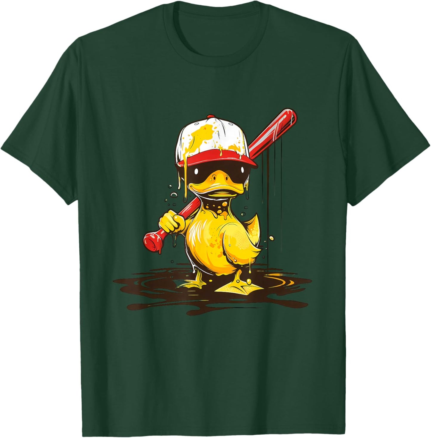Rubber Duck Baseball Player Rubber Duckie Rubber Duck Lover T-Shirt - T-Shirt | Forest