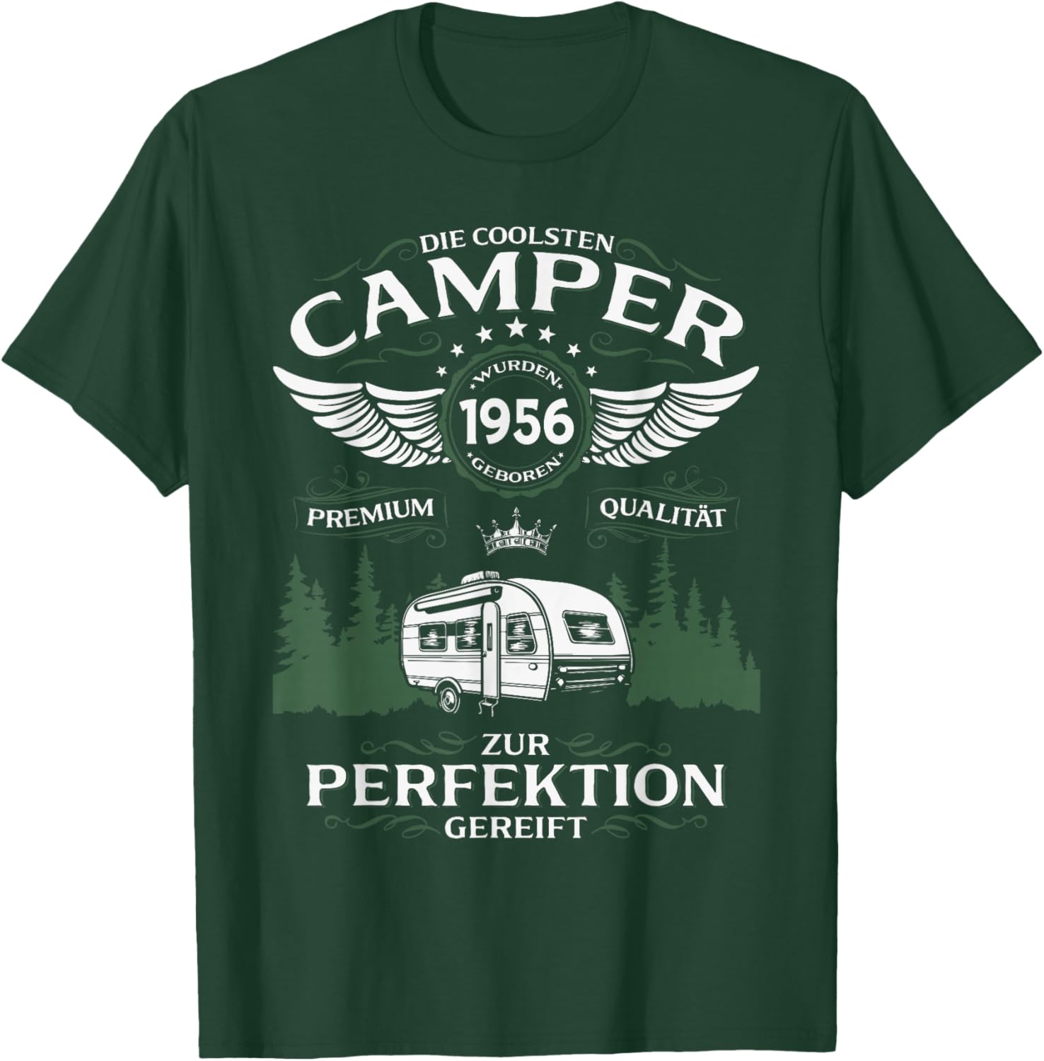 70. Geburtstag Mann Geschenk Camper Camping 1956 Lustiges T-Shirt - T-Shirt | Forest