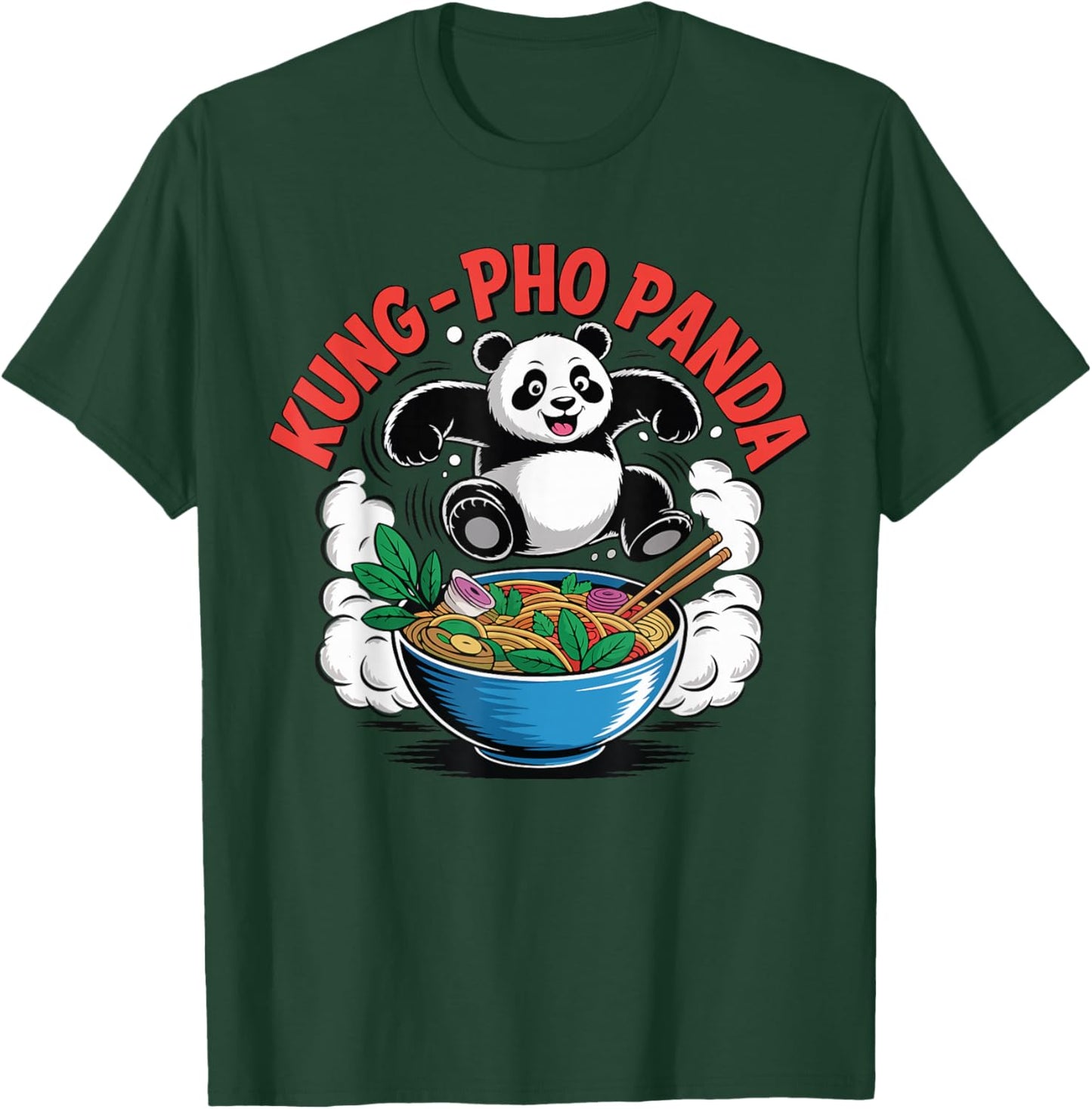 Pholicious Panda Vietnamese Pho Lover Design Kung Fu T-Shirt - T-Shirt | Forest