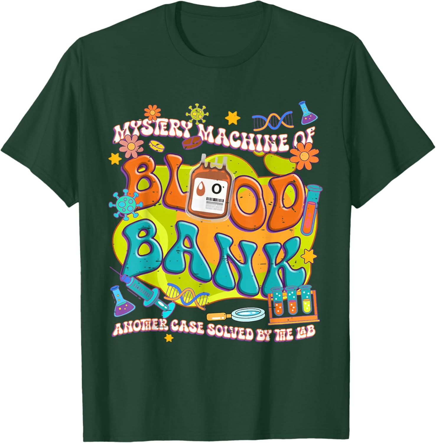 Cute Mystery Machine Of Diagnostics Blood Bank Lab Week 2025 T-Shirt - T-Shirt | Forest