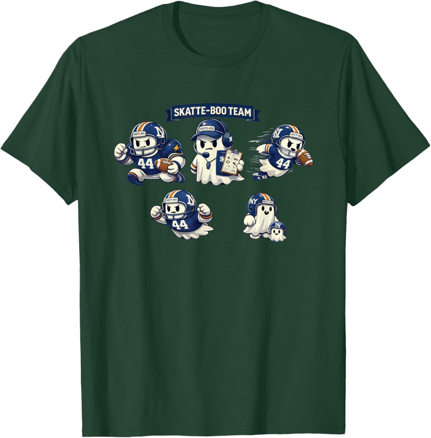 Vintage Cam Skattebo Skatte-Boo Cute Ghost Football Lovers T-Shirt - T-Shirt | Forest