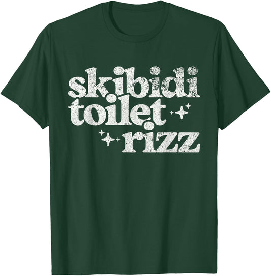Oxygen Bandit Men's Skibidi Toilet Rizz Meme , Black, Small T-Shirt - T-Shirt | Forest