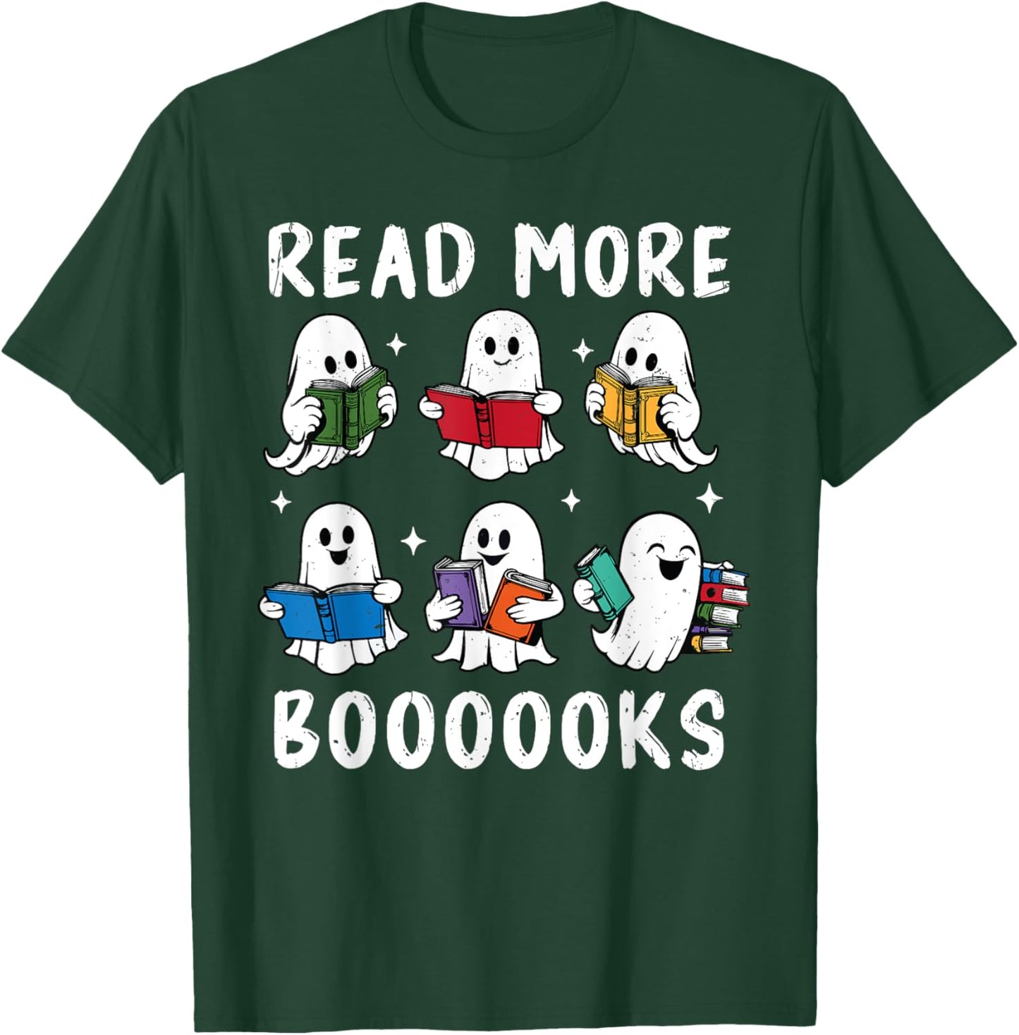 Read More Boooooks Funny Ghosts Reading Books Librarian T-Shirt - T-Shirt | Forest