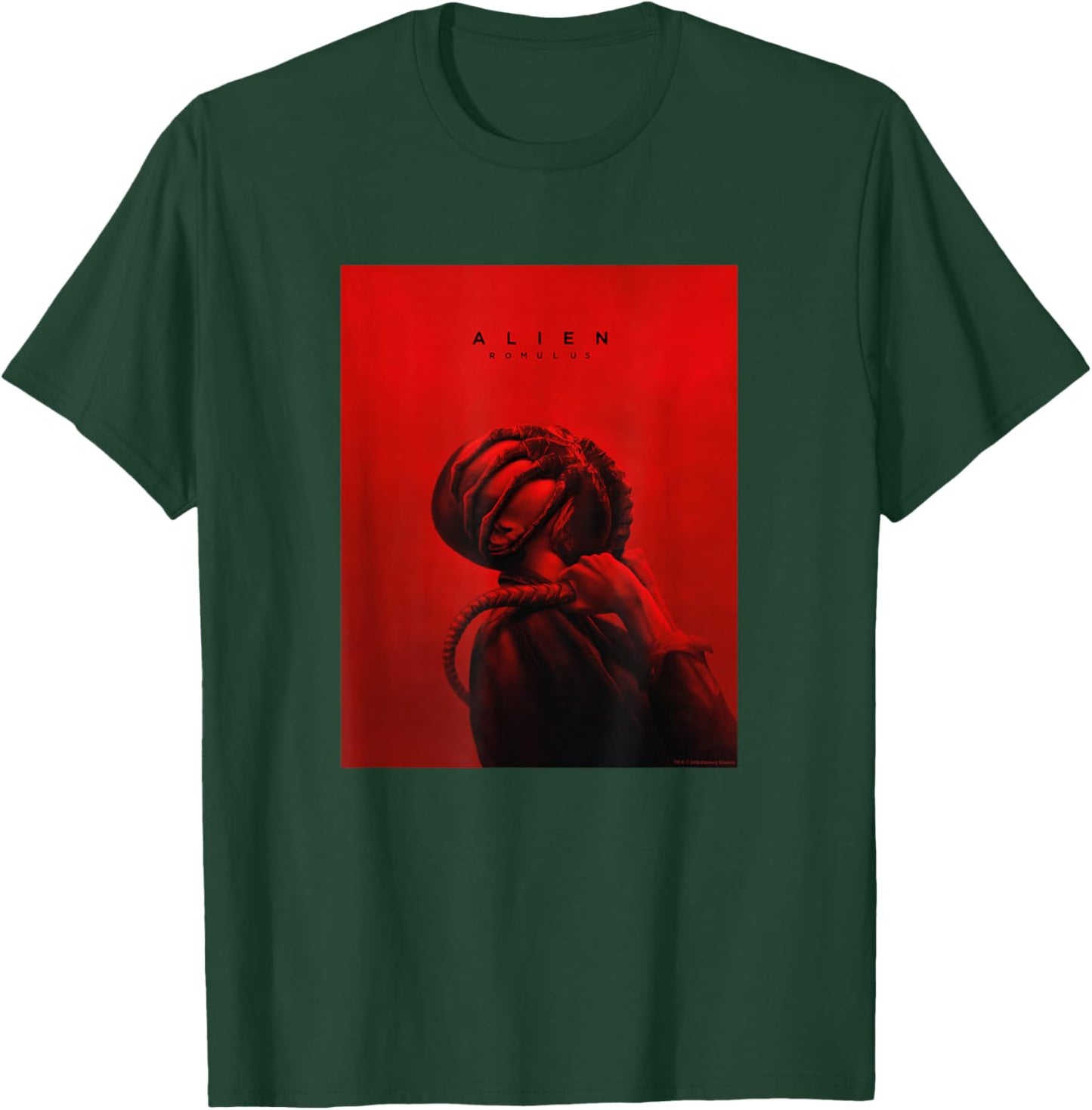 Alien: Romulus Facehugger Attack Red Movie Poster T-Shirt - T-Shirt | Forest