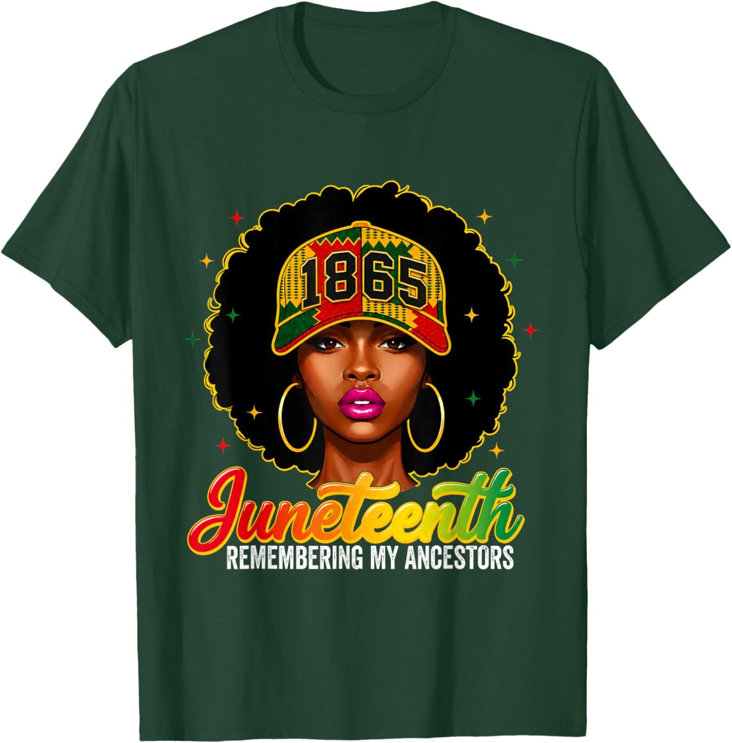 Juneteenth Remembering My Ancestors Black Women Juneteenth T-Shirt - T-Shirt | Forest