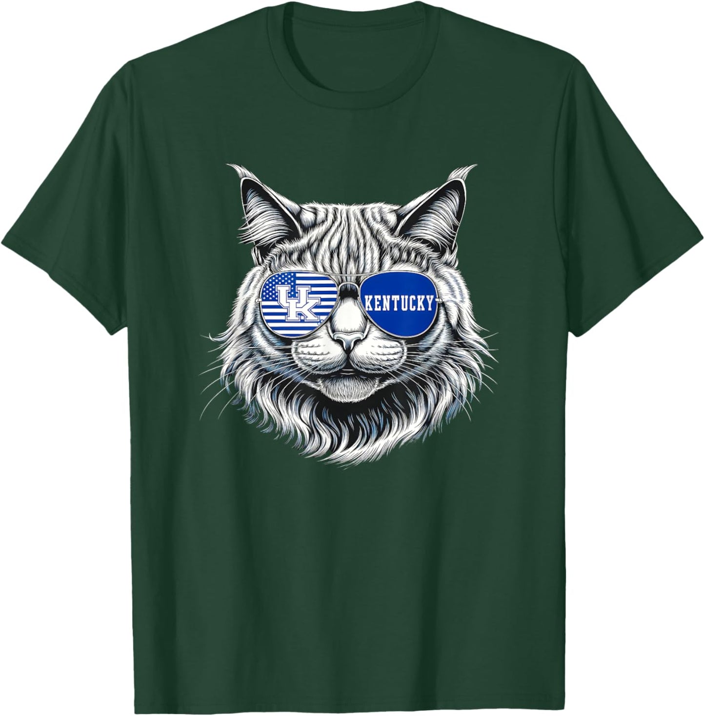 Cat Lovers Graphic Last Name Kentucky Retro Vintage Funny Women Girls Kids T-Shirt - T-Shirt | Forest