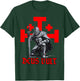 Templar Knight Crusader Deus Vult Cross Medieval Faith T-Shirt - T-Shirt | Forest