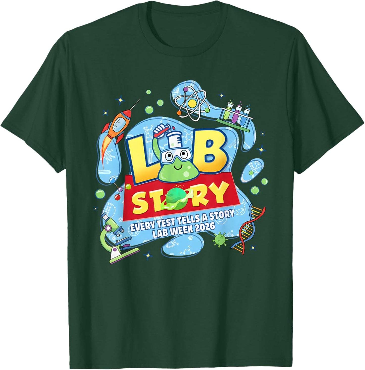 Lab Week 2026 Medical Laboratory Technician Team T-Shirt - T-Shirt | Forest