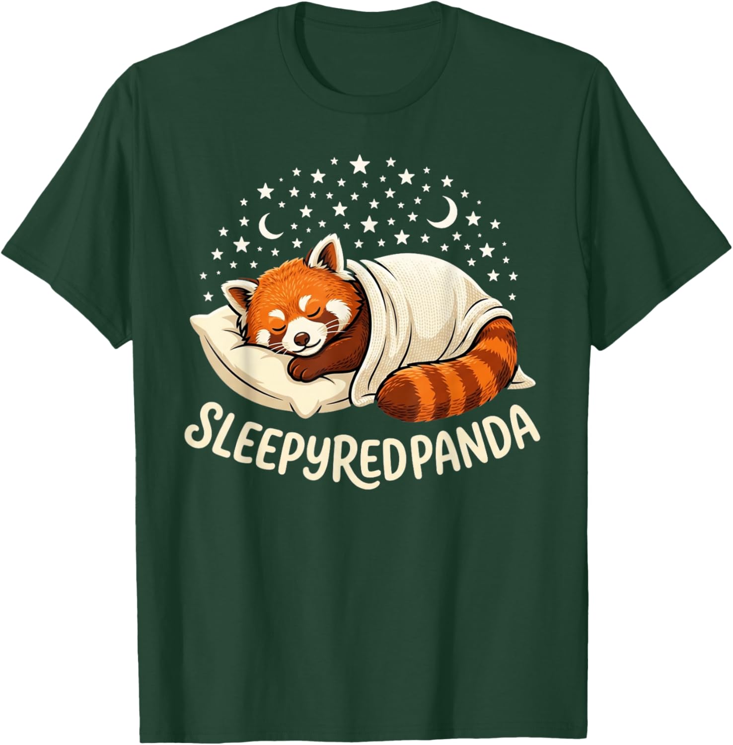 Red Panda Sleep Pajamas T-Shirt - T-Shirt | Forest