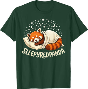 Red Panda Sleep Pajamas T-Shirt - T-Shirt | Forest