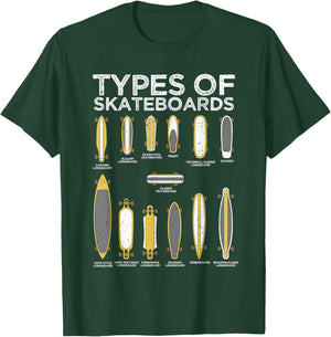 Cool Skateboard Art Women Skateboarder Skateboarding T-Shirt - T-Shirt | Forest