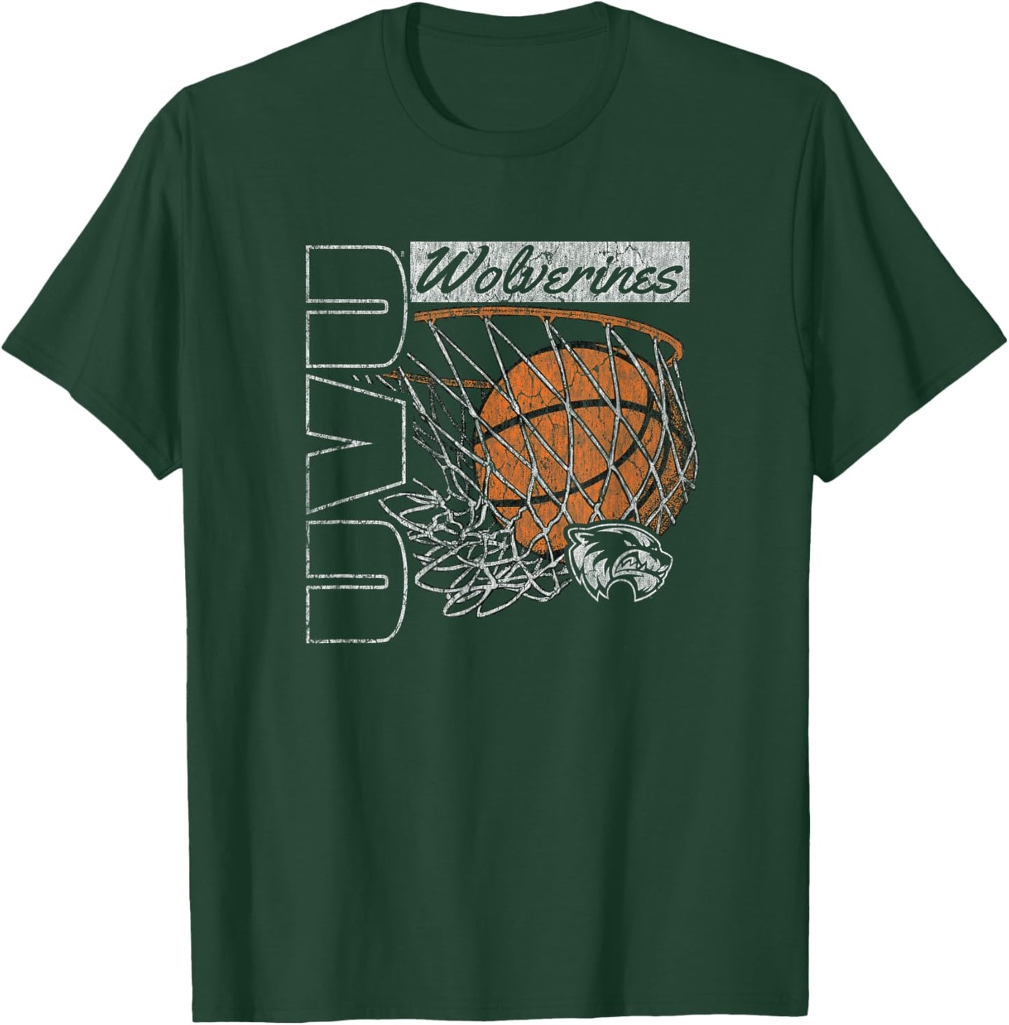 Utah Valley Wolverines Vintage Basketball 90's Green T-Shirt - T-Shirt | Forest