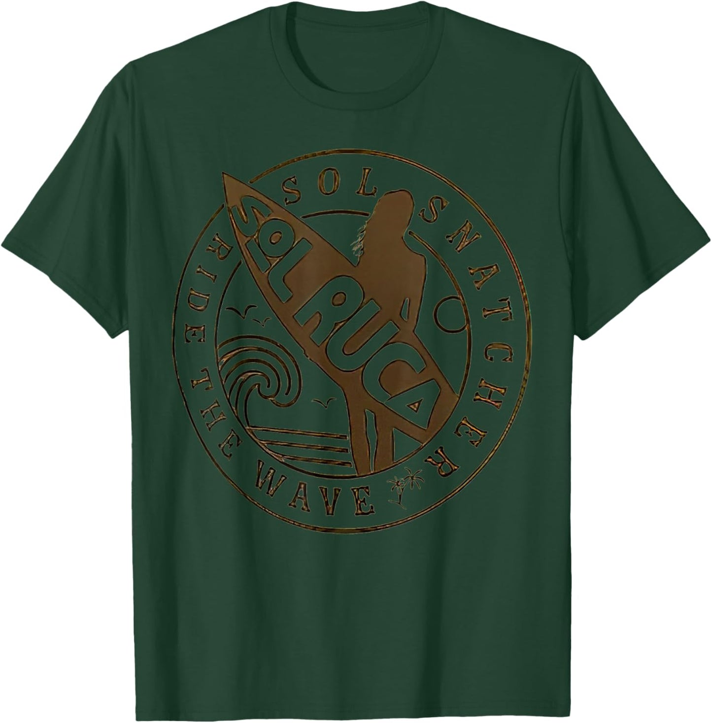 Men's Tan Sol Ruca Ride The Wave T-Shirt - T-Shirt | Forest