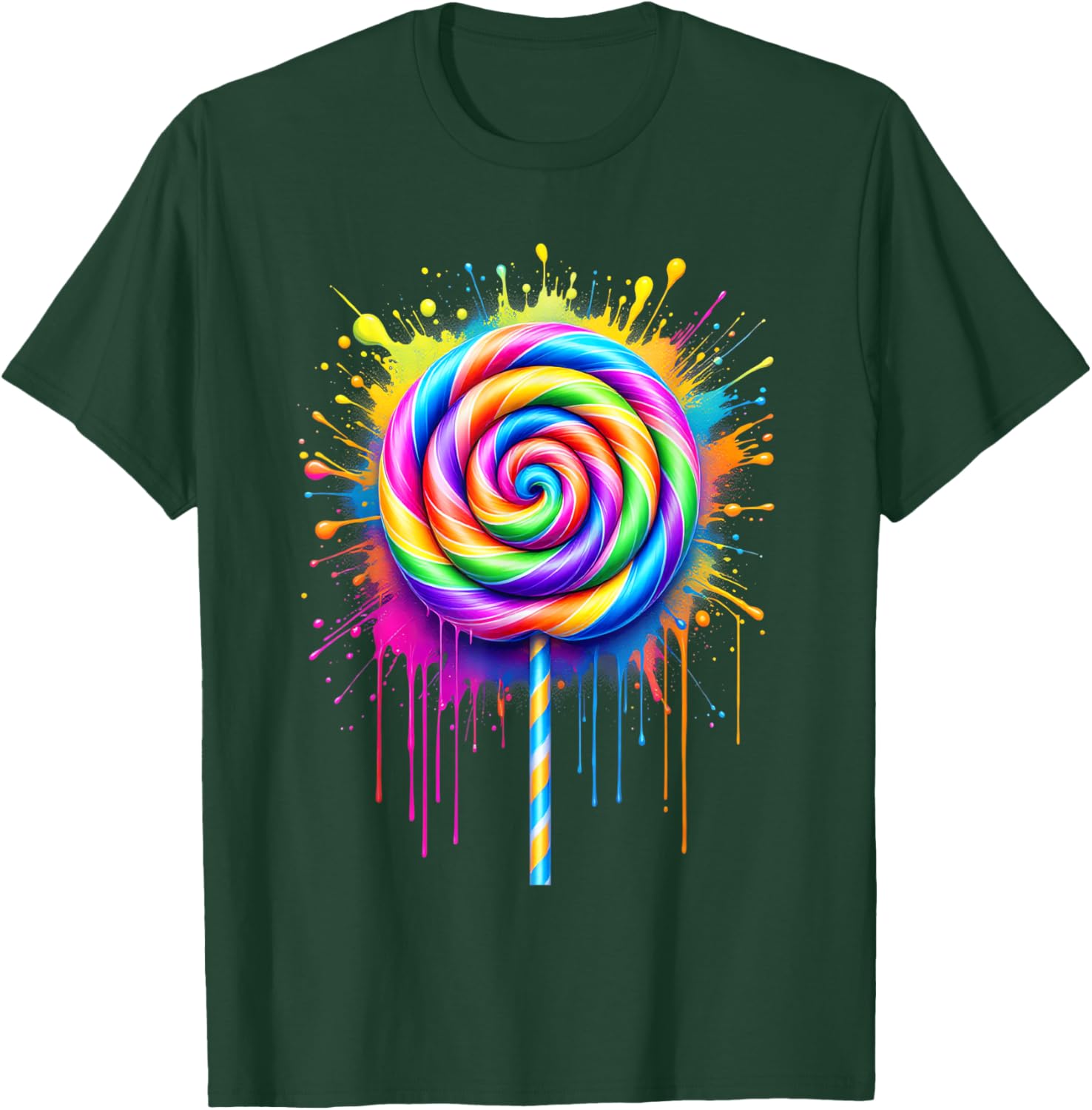 Candy Candy Costume Women's Carnival Lollipop Fancy Dress T-Shirt - T-Shirt | Forest