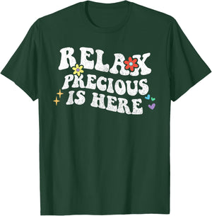 Retro Groovy Relax PRECIOUS Is Here Funny Mother's Day Name T-Shirt - T-Shirt | Forest