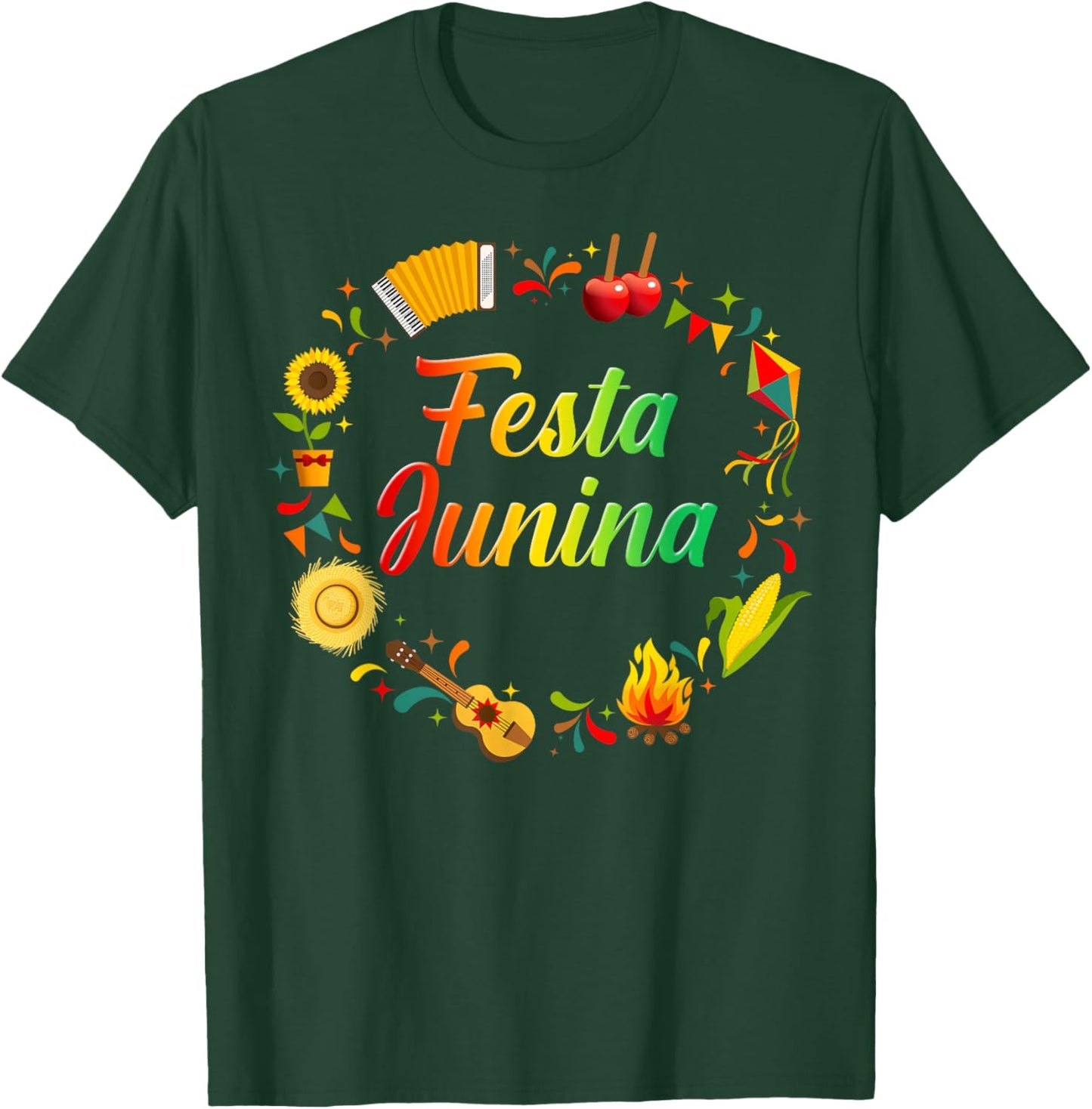 Festa Junina Brazil Brazilian June Festivals Party Men Women T-Shirt - T-Shirt | Forest