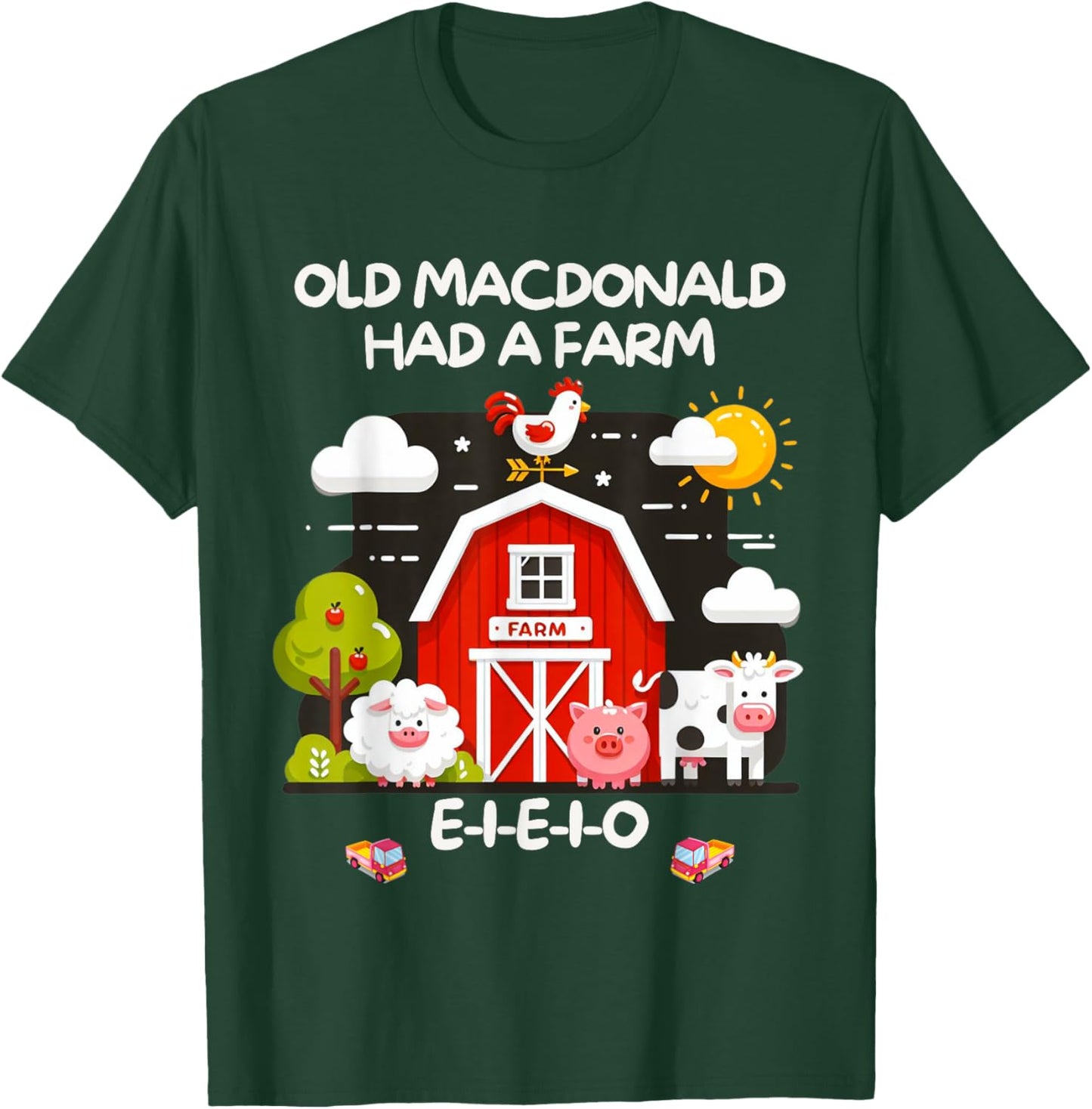 Old MacDonald Had a Farm E-I-E-I-O Boy Toddler Kids Birthday T-Shirt - T-Shirt | Forest