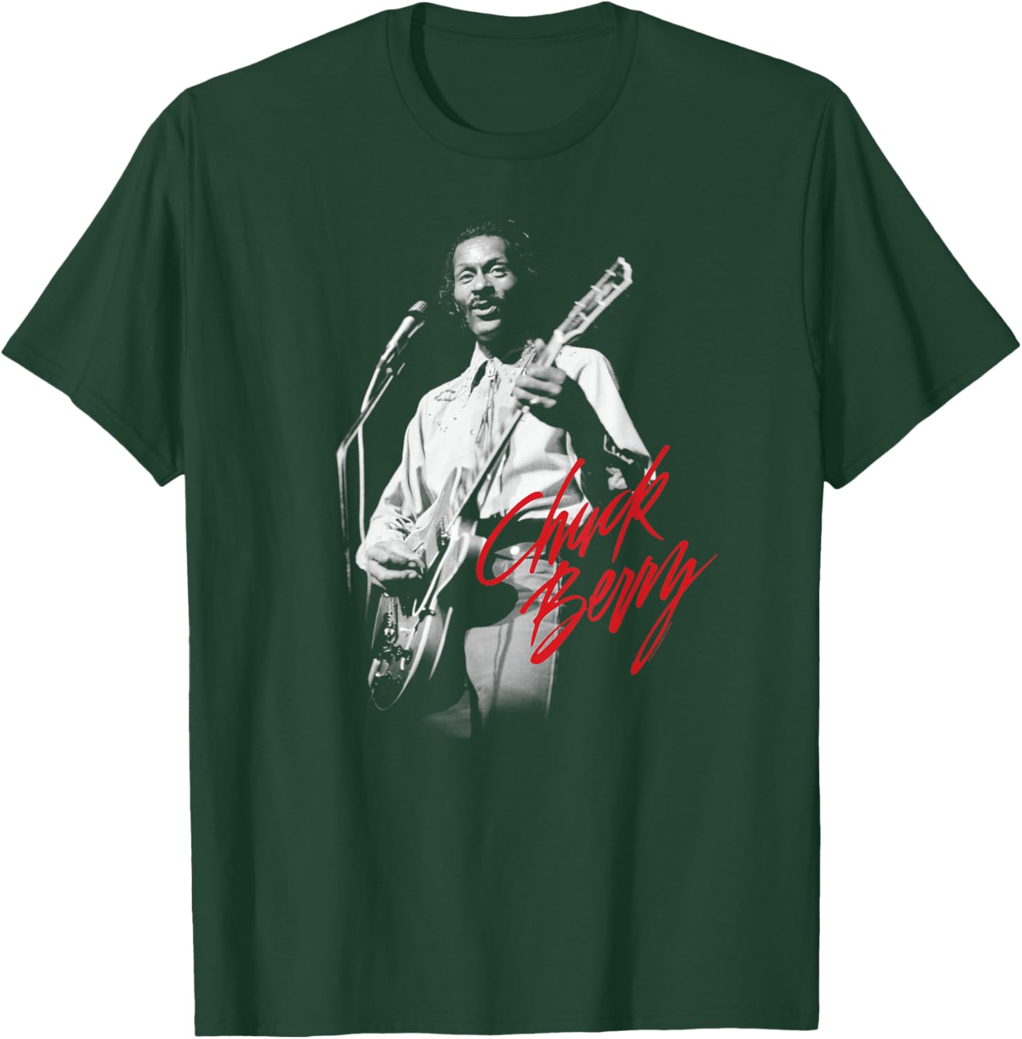 Chuck Berry Gitarre Foto T-Shirt - T-Shirt | Forest