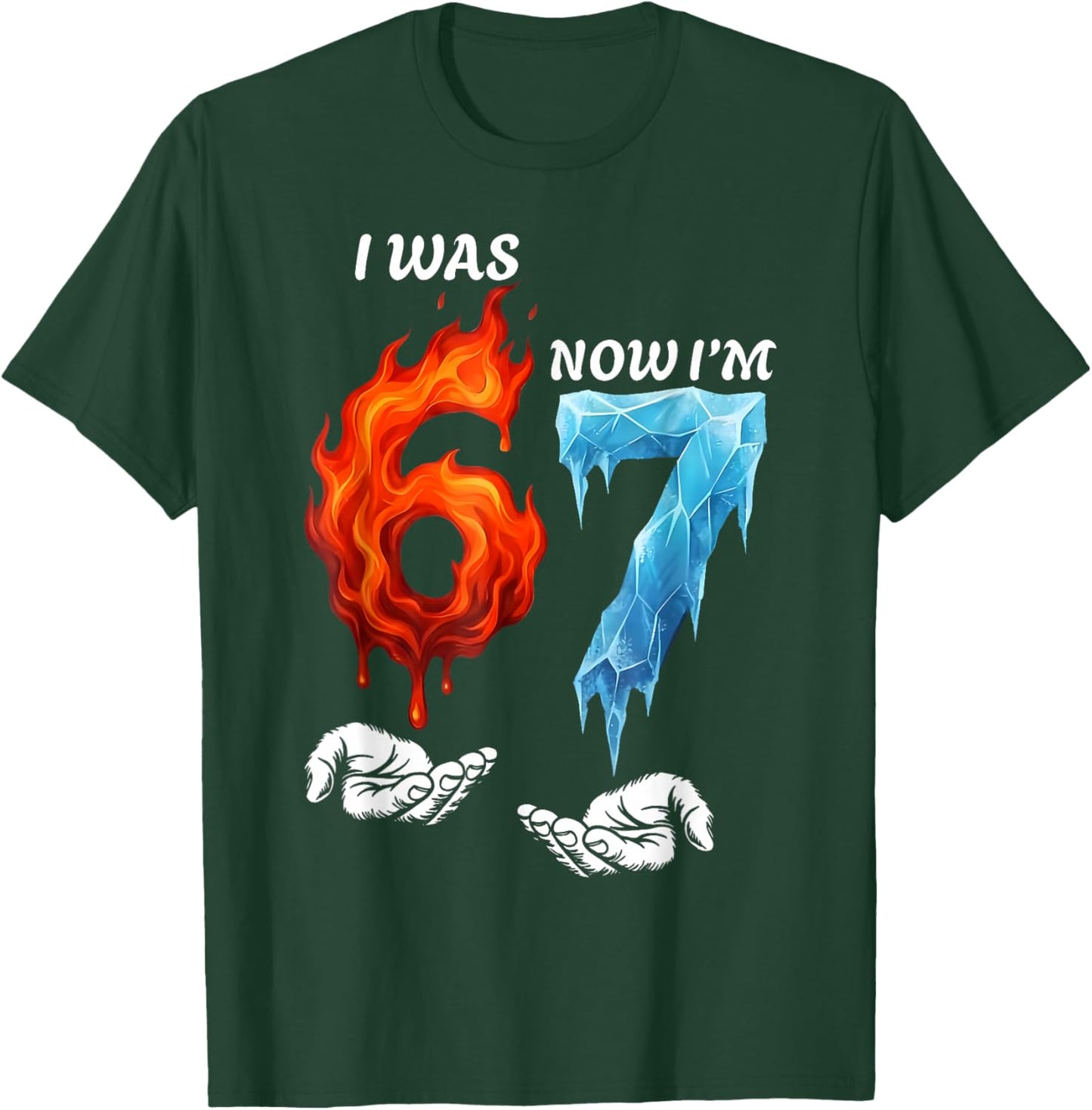 I was 6 Now I'm 7 Funny 6 7 Birthday Boys Girls 67 Birthday T-Shirt - T-Shirt | Forest