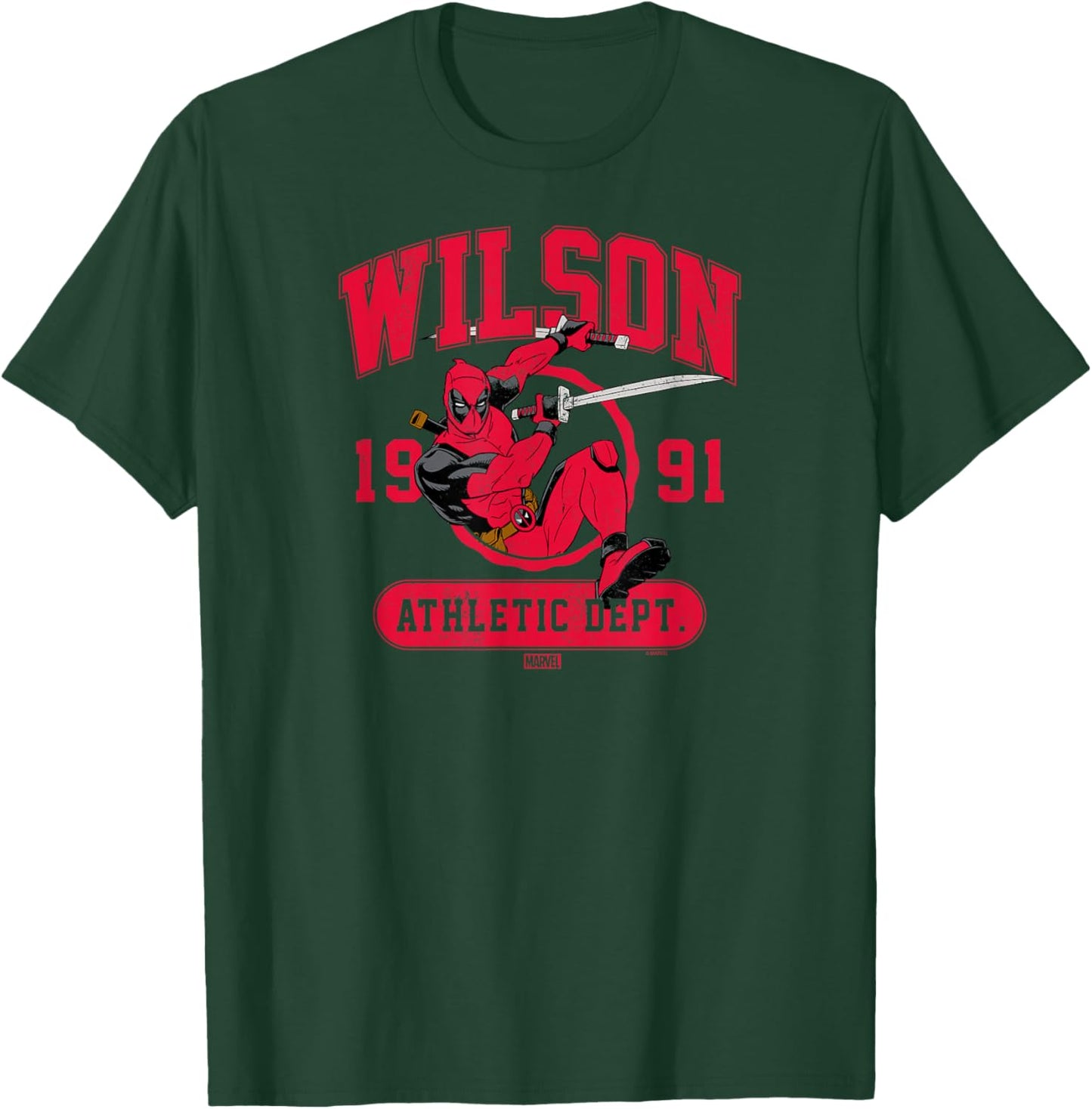 Deadpool - Wade Wilson Collegiate T-Shirt - T-Shirt | Forest