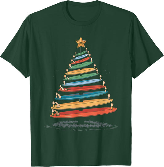 Christmas Tree Surfboard T-Shirt - T-Shirt | Forest