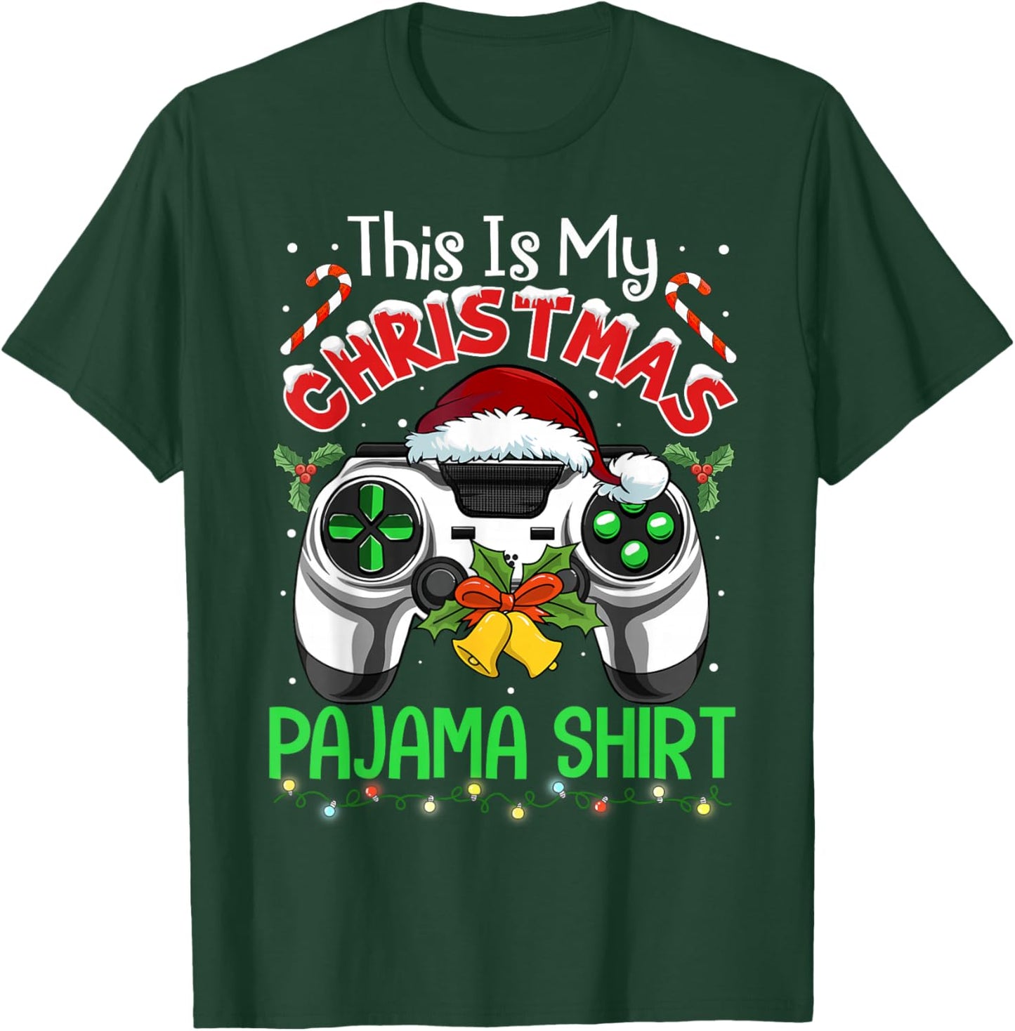 This is My Christmas Pajama Gamer Video Game Boys Kids T-Shirt - T-Shirt | Forest