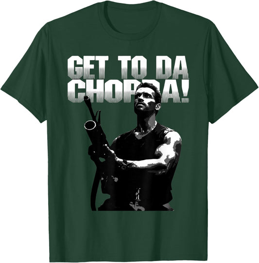 Da Choppa Black -Adults Classic Fit - Modern Movie Letter Print Short Sleeve - Small T-Shirt - T-Shirt | Forest