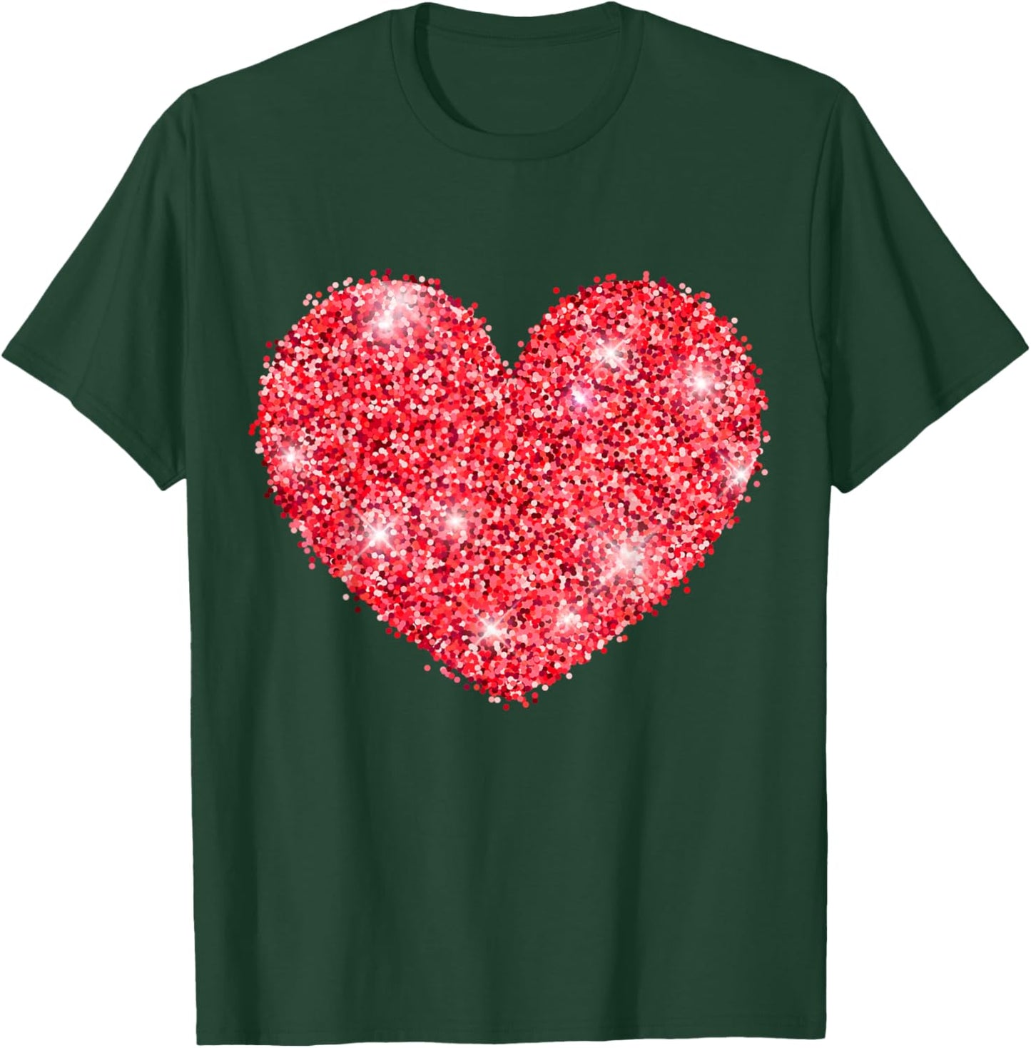 Red Heart Valentine's Day Design Love T-Shirt - T-Shirt | Forest