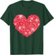 Red Heart Valentine's Day Design Love T-Shirt - T-Shirt | Forest