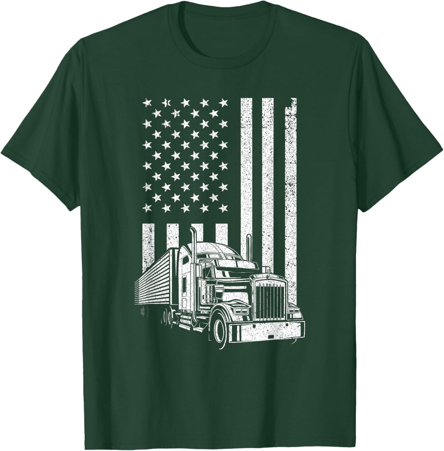 Cool Trucker Design Women Kids Trucking Truck Driver T-Shirt - T-Shirt | Forest