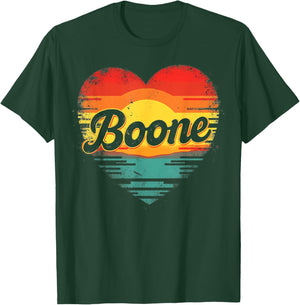 Boone Family Name I Love Boone Personalized Vintage T-Shirt - T-Shirt | Forest