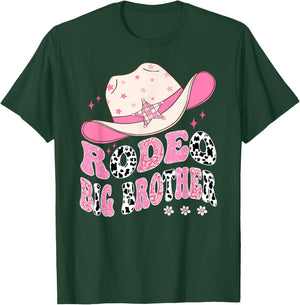 Rodeo Big Brother Pink CowGirl 1St Birthday Family Matching T-Shirt - T-Shirt | Forest