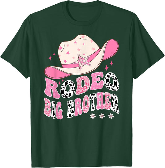 Rodeo Big Brother Pink CowGirl 1St Birthday Family Matching T-Shirt - T-Shirt | Forest